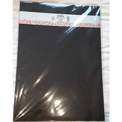 Image of Seawhite 10 Sheets Pack A3 Recycled Black Cards 300gsm Acid Free Suitable for Pencils, Collages, etc. Ideal Students and Professional Artists