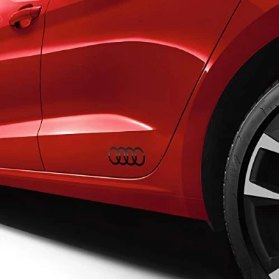 Image of Audi 8W0064317FY9B Decorative Foil Rings Lettering Logo Brilliant Black