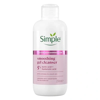 Image of Simple Smoothing Gel Cleanser Face Suitable for Even the Most Sensitive Skin with 5% Lactic Acid and Hyaluronic 230 ml