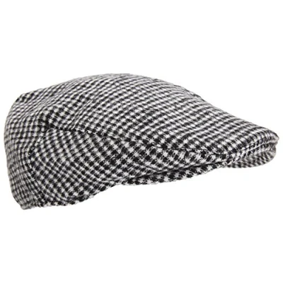 Image of Universal Textiles Mens Traditional Lined Flat Cap (L/XL) (Dogstooth)