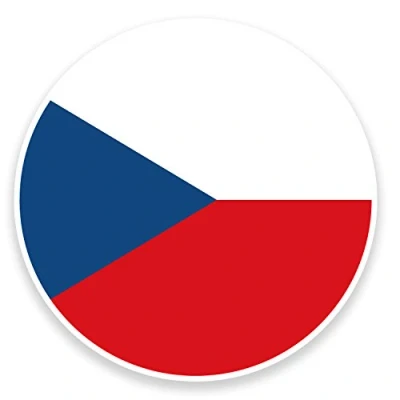 Image of 2 x 10cm Czech Republic Flag Vinyl Sticker Decal Laptop Car Luggage Travel #9052 (10cm Wide High)