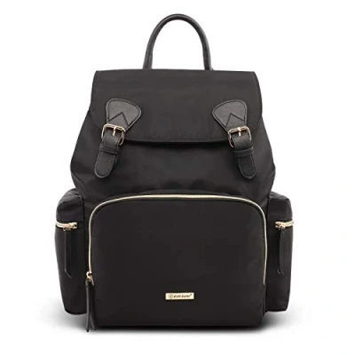 Image of pipi bear Baby Nappy Changing Backpack Bag Large Capacity, Multi Functional(Black)