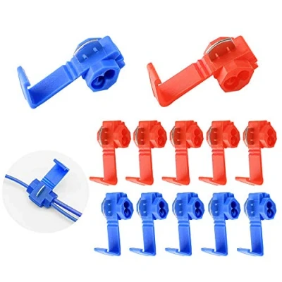 Image of Aiqeer 60 Pcs Scotch Lock Wire Connectors Set, Quick Splice Terminals, Electrical Branch (Red + Blue)