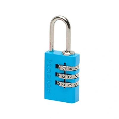 Image of Master Lock 7620EURDCOLCC Combination Padlock in Aluminium, Random Color, 2 x 5.5 0.9 cm