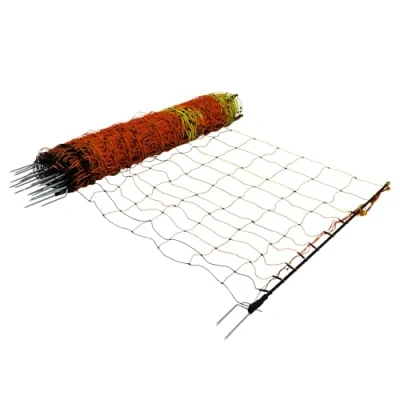 Image of Electric Poultry Netting 50m Roll Fencing Fence &amp; Posts Conductive Hotline Hot Gate Chicken Hen Geese Turkey Net Mesh 11 Wires 120cm 1.2m High 14 Double Spikes FREE Repair Kit 10 Ground