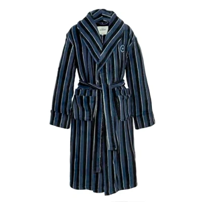 Image of Tokyo Laundry Men&#039;s Rhineback Striped Soft Fleece Dressing Gown