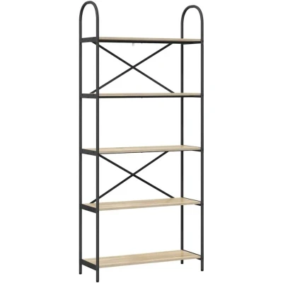 Image of vidaXL Bookshelf Sonoma oak 80 x 30 183 cm Engineered wood