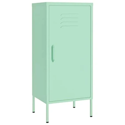 Image of vidaXL Storage Cabinet Home Living Room Bedroom Furniture Modern Design Sideboard Cupboard Bookcase Display Book Mint Steel
