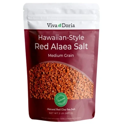 Image of Viva Doria Hawaiian Red Alaea Sea Salt, Medium Grain, 2 lb (907 g)