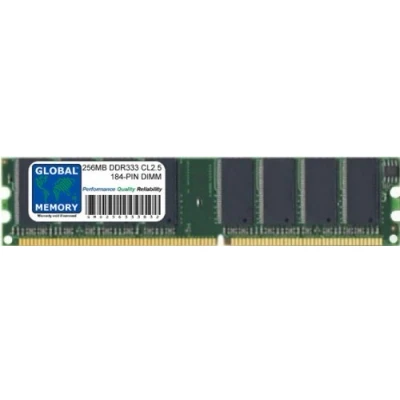 Image of 256MB DDR 333MHz PC2700 184 PIN DIMM MEMORY RAM COMPATIBLE WITH PC DESKTOPS/MOTHERBOARDS