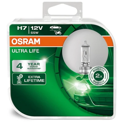 Image of 93012303 Light Bulbs OSRAM ULTRA LIFE 64210ULT HCB H7 12V 55W PX26d 3800K Halogen FIAT: Ducato III Van, 500 Hatchback, RENAULT: MASTER 3 Kasten