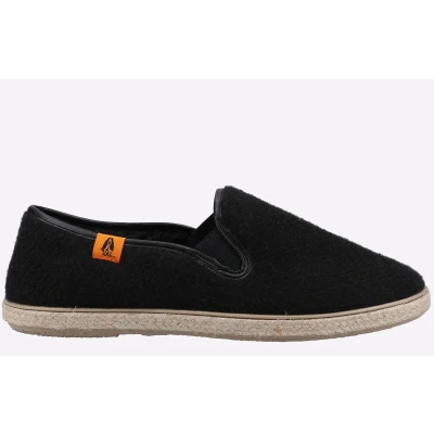 Image of Hush Puppies Women&#039;s Recycled Cosy Slipper, Black, 5 UK