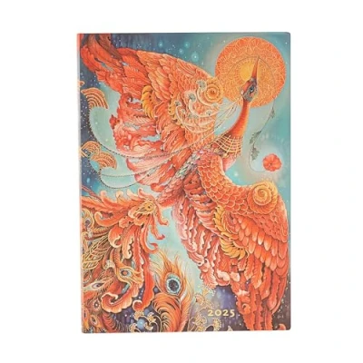 Image of Kalendarz Paperblanks 2025 Firebird Midi Dzienny Flexi: jeden dzień na stronie, zamykany gumkę, Papier 80 GSM