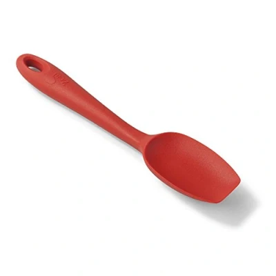 Image of Zeal Scratch Non Stick Spatula Spoon Small (7/20cm), Silicone, Red, 7 Inch