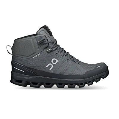 Image of On Men&#039;s CLOUDROCK Waterproof Sneaker, 7 UK Black/Gray