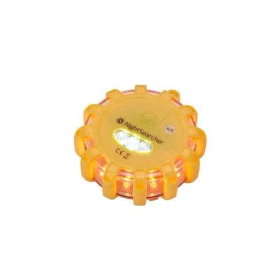Image of NightSearcher 3AAA Single LED Hazard Warning Light in Yellow, 25 Hrs Runtime, Magnetic Back, Crush and Waterproof