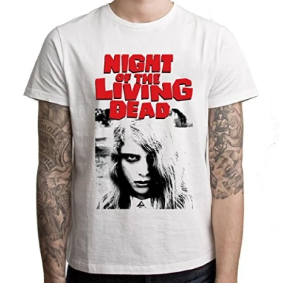Image of Night of The Living Dead Zombie Men&#039;s T Shirt (Medium, White)