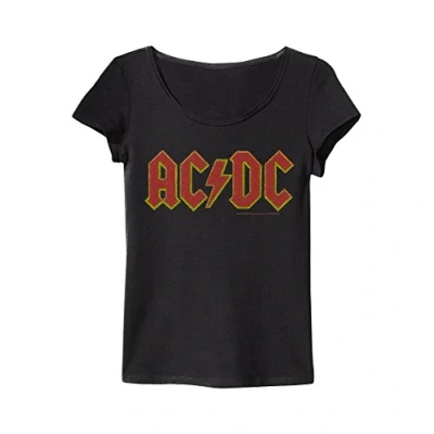 Image of Amplified Women&#039;s ACDC Logo T Shirt, Grey (Charcoal), Size 14 (Size:X Large)