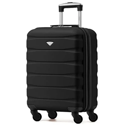 Image of Flight Knight Lightweight 4 Wheel ABS Hard Case Suitcases Cabin Carry On Hand Luggage Approved for Over 60 Airlines Including easyJet, Jet2 &amp; Maximum Size Ryanair (Priority) 55x40x20cm