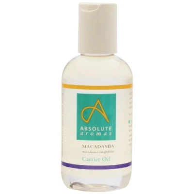 Image of Absolute Aromas Macadamia Oil (Macadamia integrifolia) 150ml Pure, Natural, Vegan and Cruelty Free Moisturising Carrier for Body Facial Massage