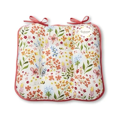 Image of Cooksmart British Designed Chair Cushions Pads For Dining Chairs Seat Great Adding Extra Padding Bee Happy