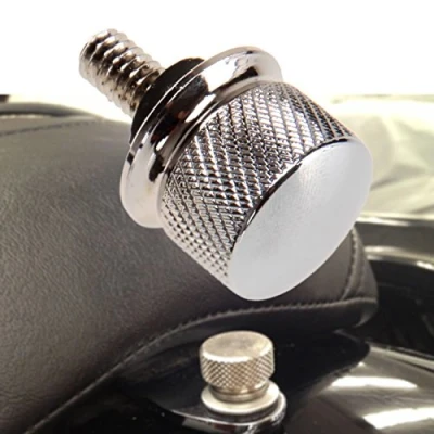 Image of Motorcycle aluminium seat screw for Harley chrome