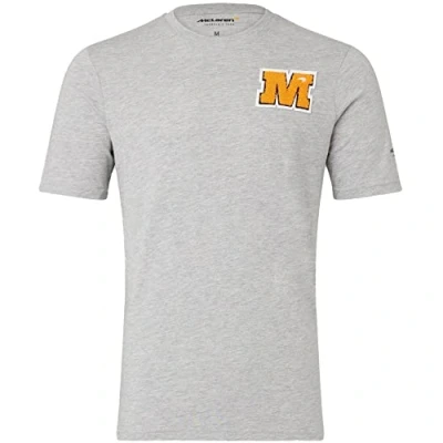 Image of McLaren F1 Team, USA Grand Prix, Varsity Style t Shirt, Short Sleeve, Grey, Adults, Cotton Blend, Official Merchandise (Small)