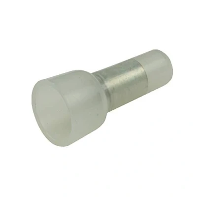 Image of UKCable Ties Small Closed End Connectors Clear Nylon Insulation Wire Crimp Terminals (50)