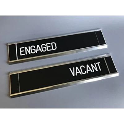 Image of Sliding Signs Entry Control Engaged/Vacant (Or Your Wording)