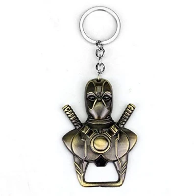 Image of Deadpool Bottle Opener Keychain Antique Gold