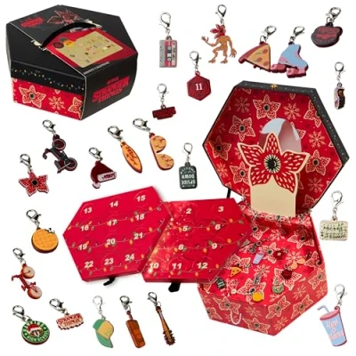 Image of Stranger Things Advent Calendar 2024 for Girls Charm Bracelet Jewellery Included