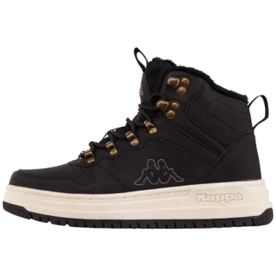Image of Kappa Unisex Style Code: 243364 Tobin Sneaker, Black Off White, 5 UK