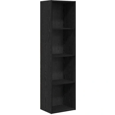Image of vidaXL Bookcase Black oak 40 x 30 152 cm Engineered wood