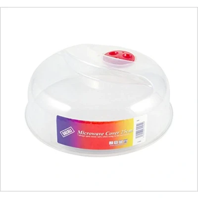 Image of 2 x 25cm Small Ventilated Microwave Food Plate Dish Cover