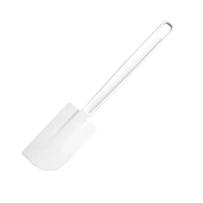 Image of Vogue Rubber Ended Spatula 25.5 cm/10 inch, White, ABS Handle with Hanging Hole, EVA Blade for use Non Stick Cookware, Dishwasher Safe, J081