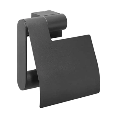 Image of Tiger Nomad Toilet Roll Holder, Stainless Steel, Black, 12.5 x 13.4 5.6 cm