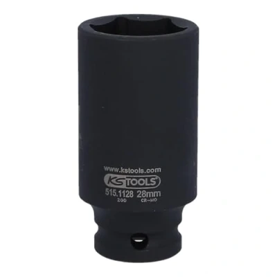 Image of KS Tools 515.1128 1/2&quot; Hexagon impact socket, deep, 28mm