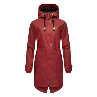 Image of Navahoo Rainy Flower Parka, Women&#039;s, Size: XS, Blood red