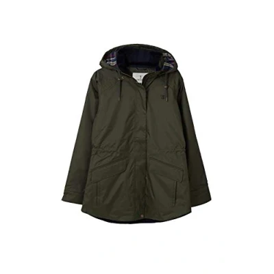Image of LightHouse Kendal Womens Raincoat, Highly Waterproof Windproof Country Jacket with Detachable Lined Hood, Forest 16