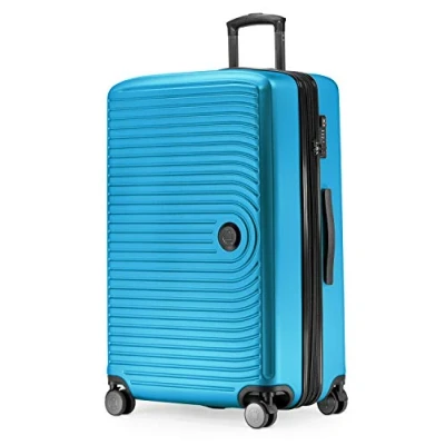 Image of HAUPTSTADTKOFFER Mitte Large Hard Shell Suitcase, TSA, 4 Wheels, Check In Luggage with 8 cm Volume Expansion, 77cm, 130 liters, Cyan Blue