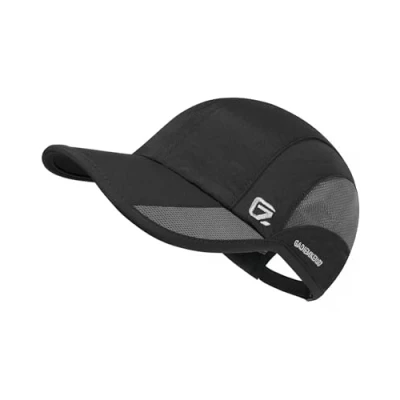 Image of GADIEMKENSD Quick Dry Sports Hat Lightweight Breathable Soft Outdoor Running Cap Baseball Caps for Men (Improvement, Black)