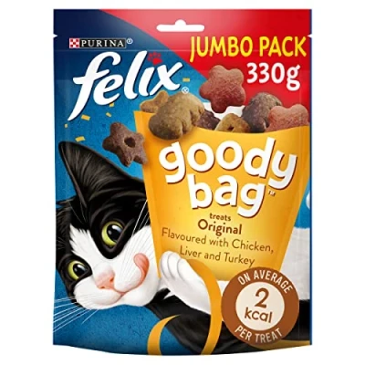 Image of Felix Goody Bag Original Mix Cat Treats 330g, Pack of 5
