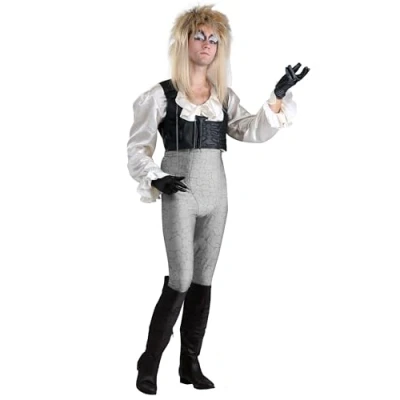 Image of Labyrinth Jareth Fancy Dress Costume for Adults, 80&#039;s Outfit, Halloween &amp; Cosplay Small
