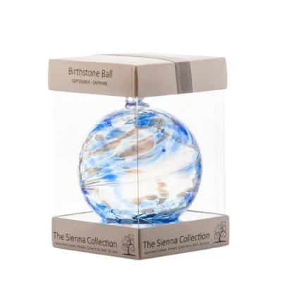 Image of Sienna Glass September Birthstone Friendship Ball Sapphire, 11 x 14 cm