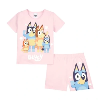 Image of Bluey Girls Pyjamas, Bingo and Family Pjs Set, Summer for 5 6 Years Pink