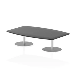 Image of Italia 1800mm Poseur High Gloss Table Black Top 475mm Leg