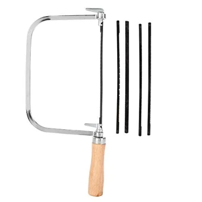 Image of Adjustable Sawbow U Shape Hacksaw, Loaf Cutter Saw Wood Handle with 5 Hand Strings