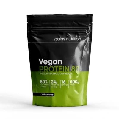 Image of GN Vegan Protein 80 Powder 500g Unflavoured Pea Plant Based 24g per Serving Non GMO, Gluten Free &amp; Unsweetened