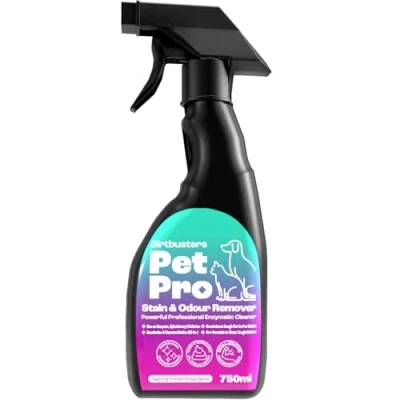 Image of Dirtbusters Pet Pro Stain &amp; Odour Remover Spray, Powerful Professional Enzymatic Carpet Cleaner Solution, Upholstery Fabric (750ml)
