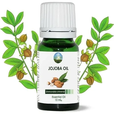Image of NPOW Jojoba Oil 100% Pure &amp; Natural Organic For Hair, Face, Body, Beard, Nails Hair Growth Skin, Moisturizing Oil, Cold Pressed Vegan Friendly, 10ml